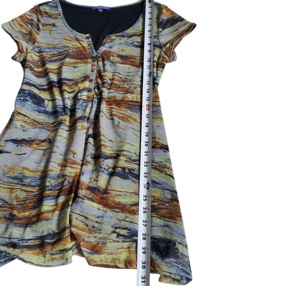 Vivienne Tam Multicolor Mesh Abstract Print Women's Tunic Top - Large - Picture 8 of 8